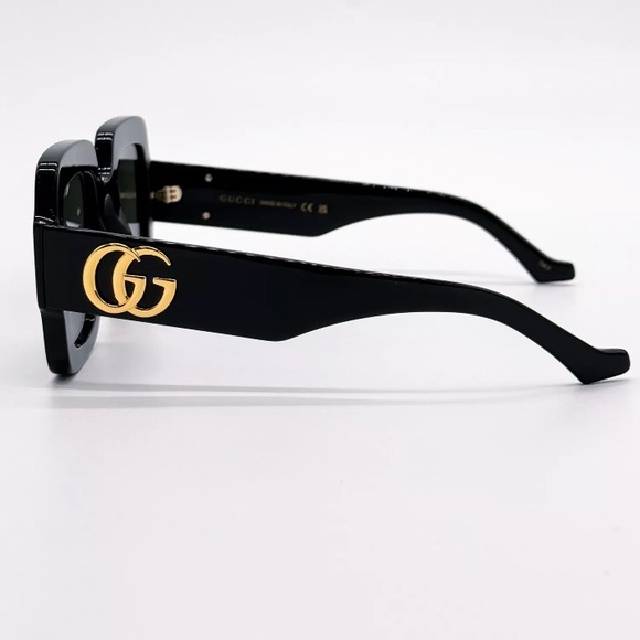 NEW GUCCI GG1547S 001 SQUARE BLACK GREY WOMEN SUNGLASSES GUCCI - Picture 7 of 13